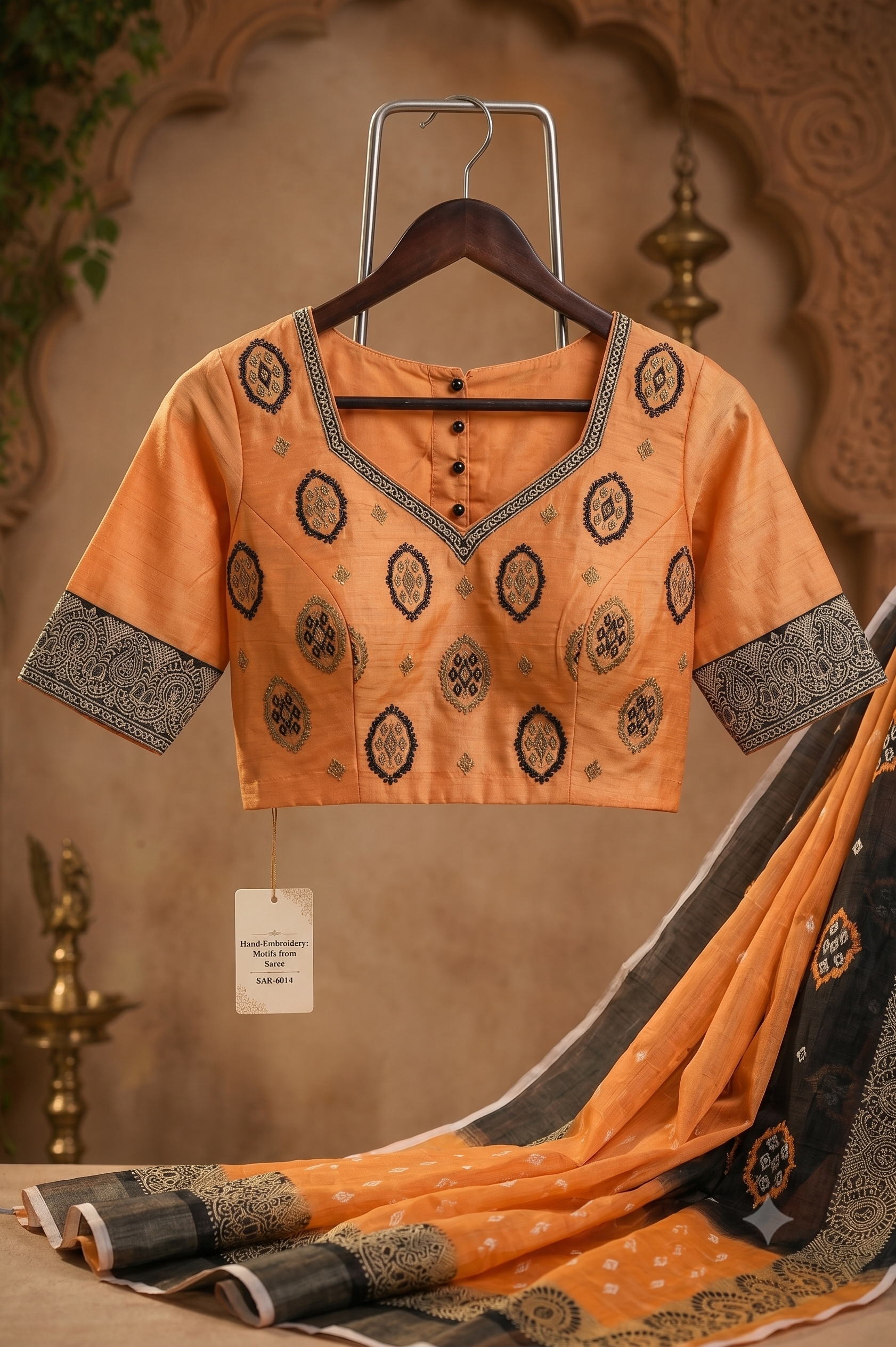 Linen Digital Printed Party Wear Saree - SAR-6014 - hero