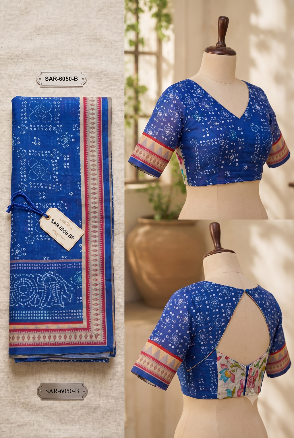Linen Digital Printed Party Wear Saree - SAR-6050 - hero