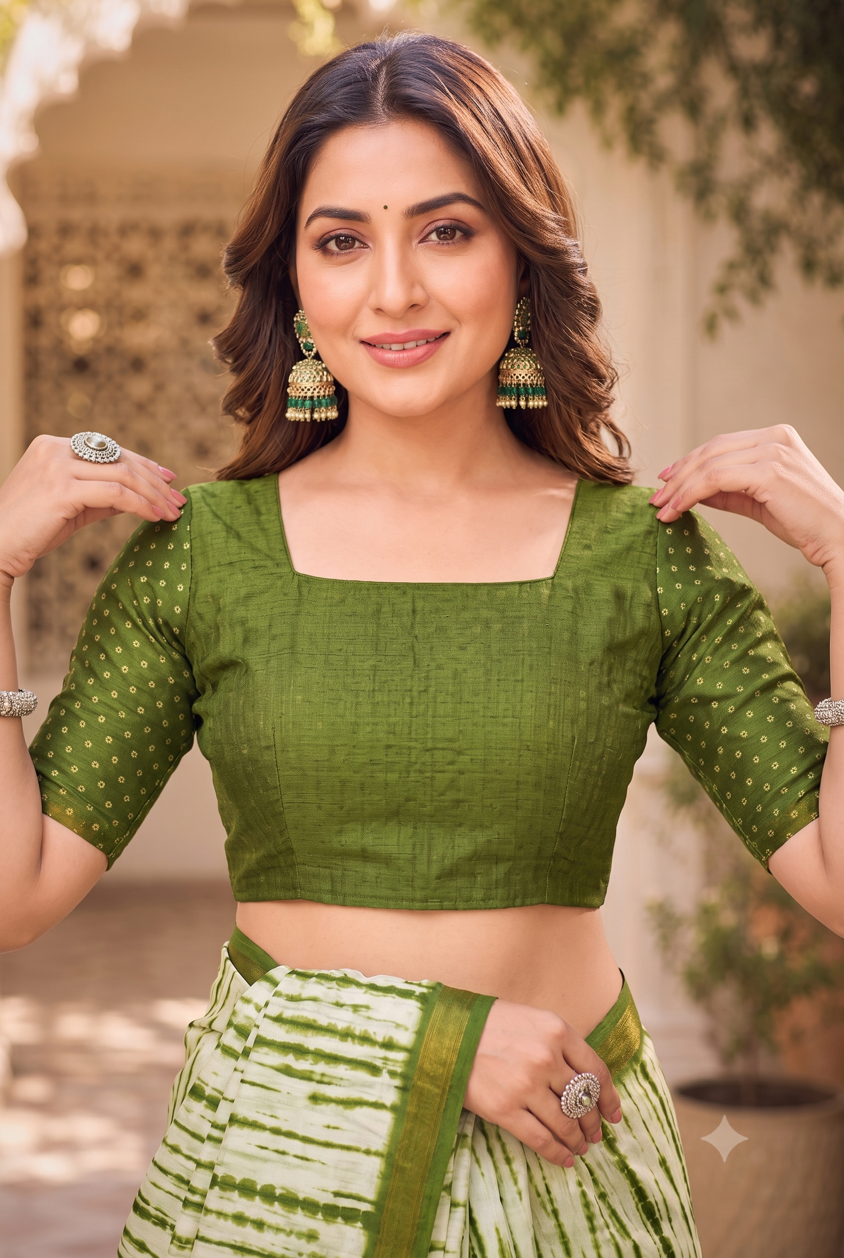 Linen Digital Printed Party Wear Saree - SAR-6073 - hero