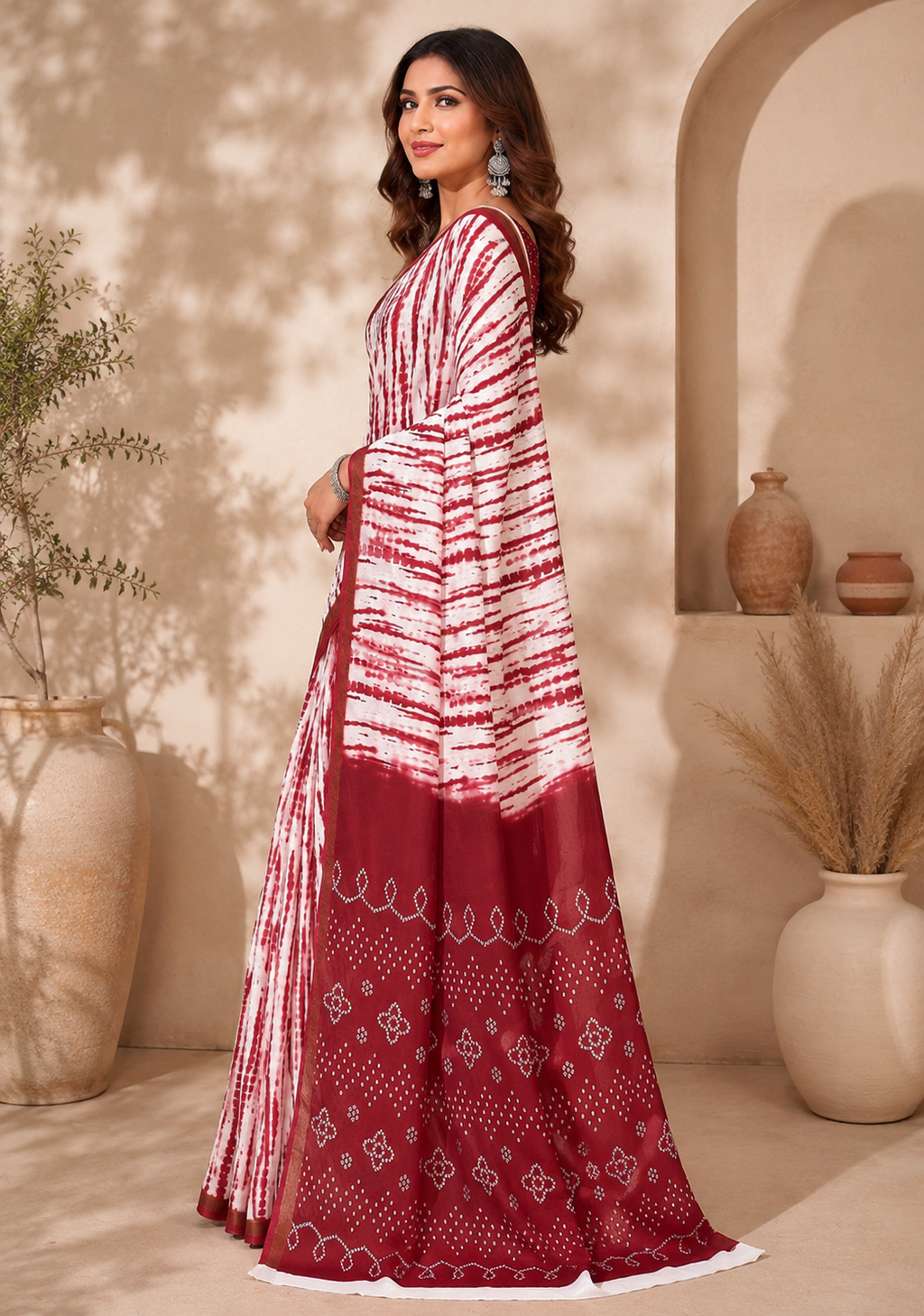 Linen Digital Printed Party Wear Saree - SAR-6079 - image 3