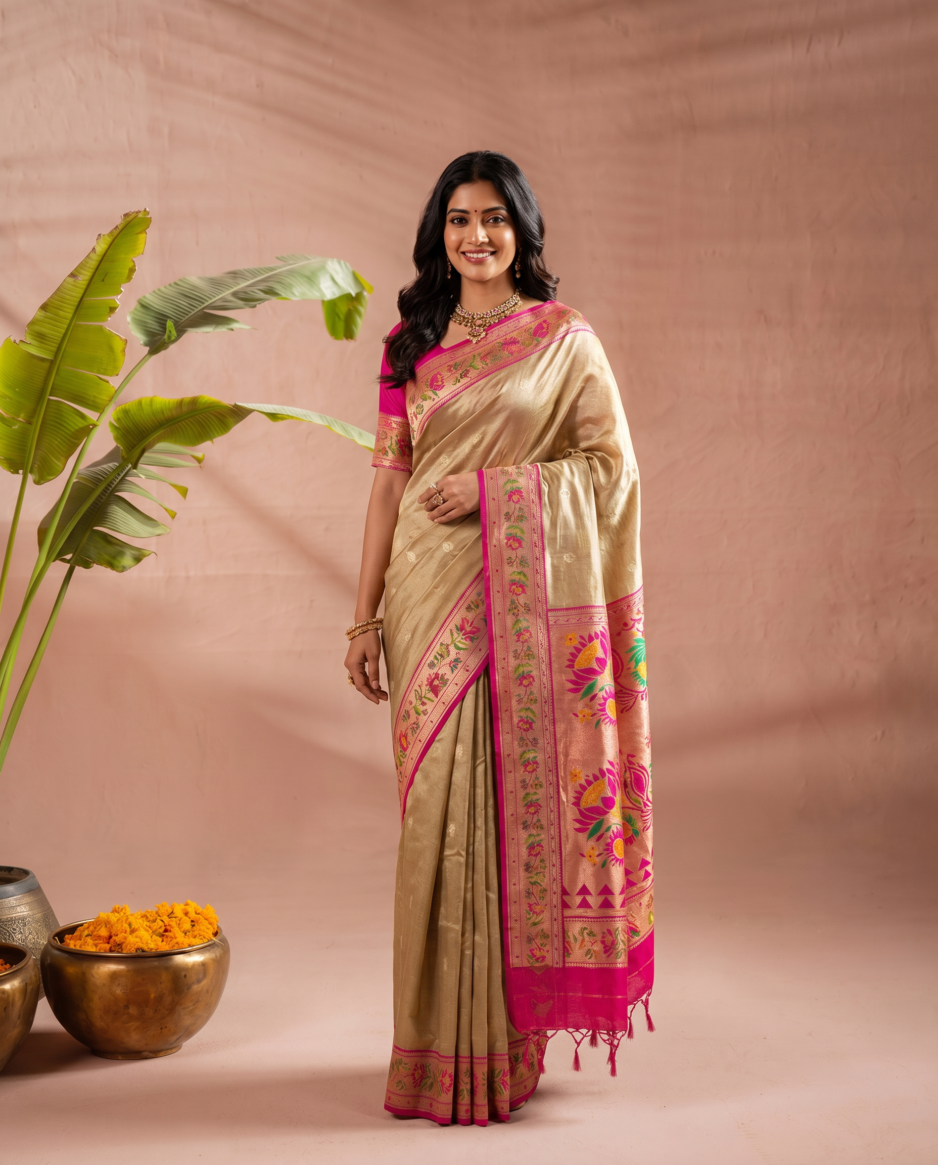 Lotus Pure Banarasi Silk Saree - output 1 - 02 hero