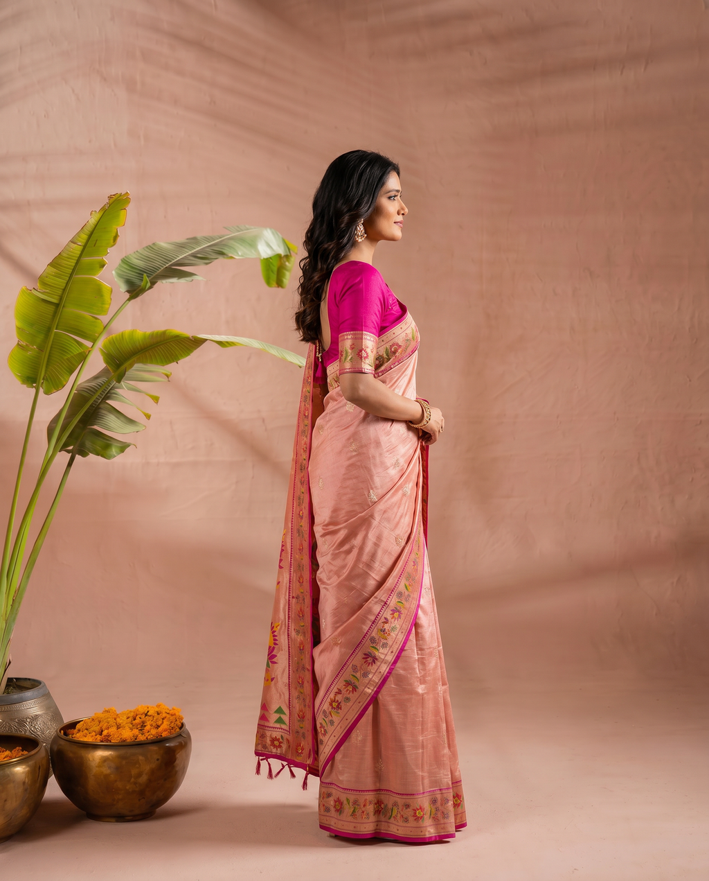 Lotus Pure Banarasi Silk Saree - output 2 - 03 side