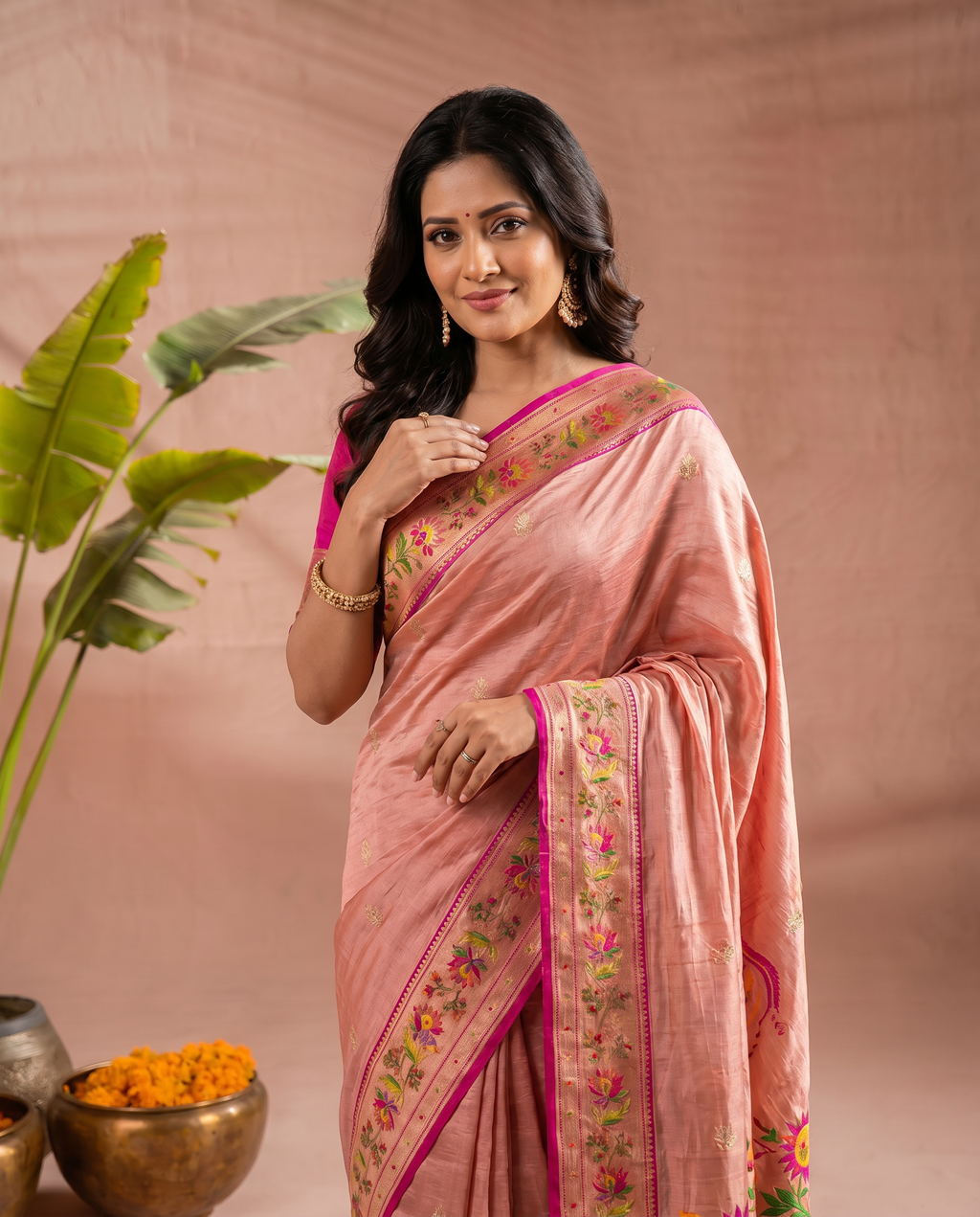 Lotus Pure Banarasi Silk Saree - output 2 - 04 upper closeup