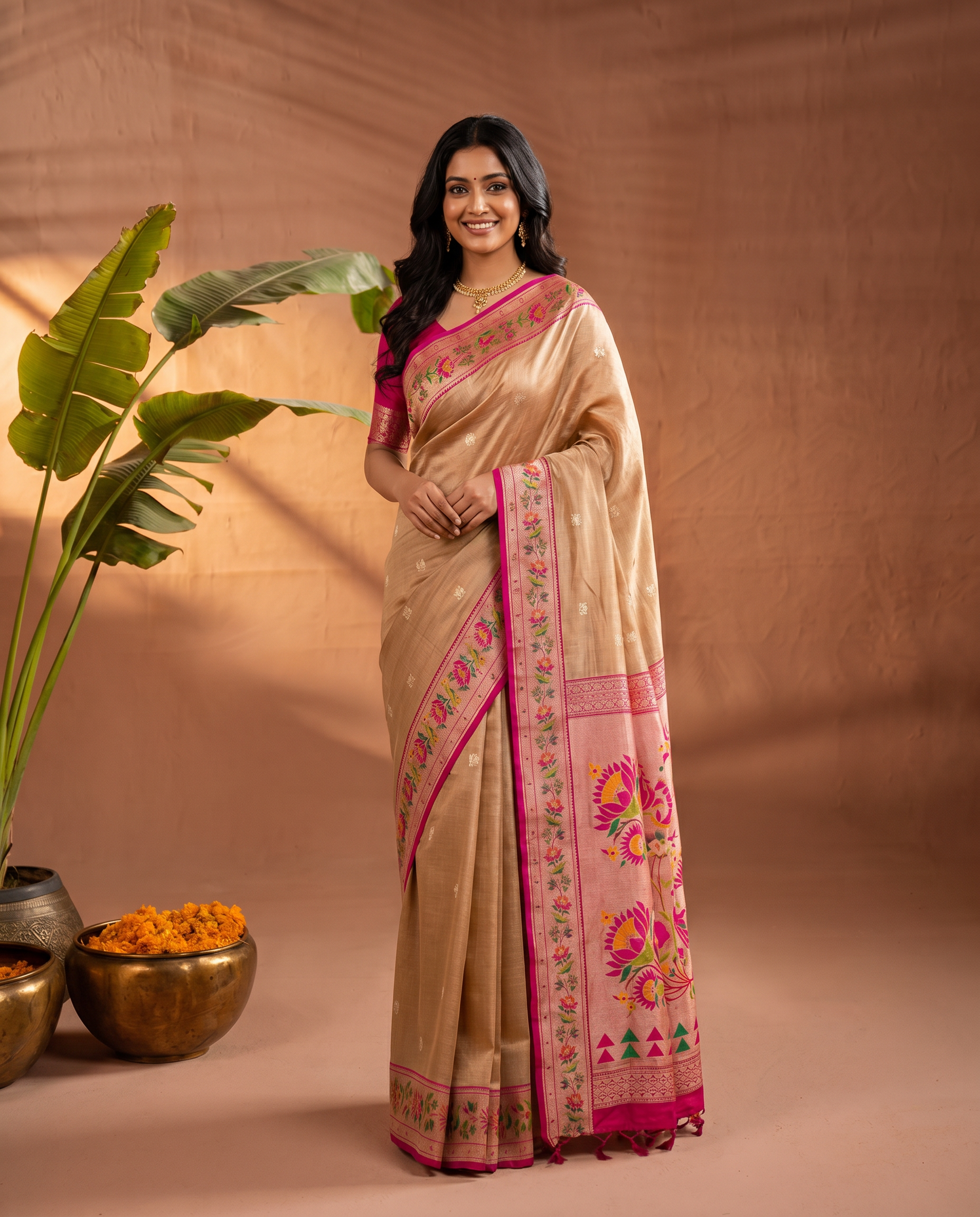 Lotus Pure Banarasi Silk Saree - output 4 - 02 hero