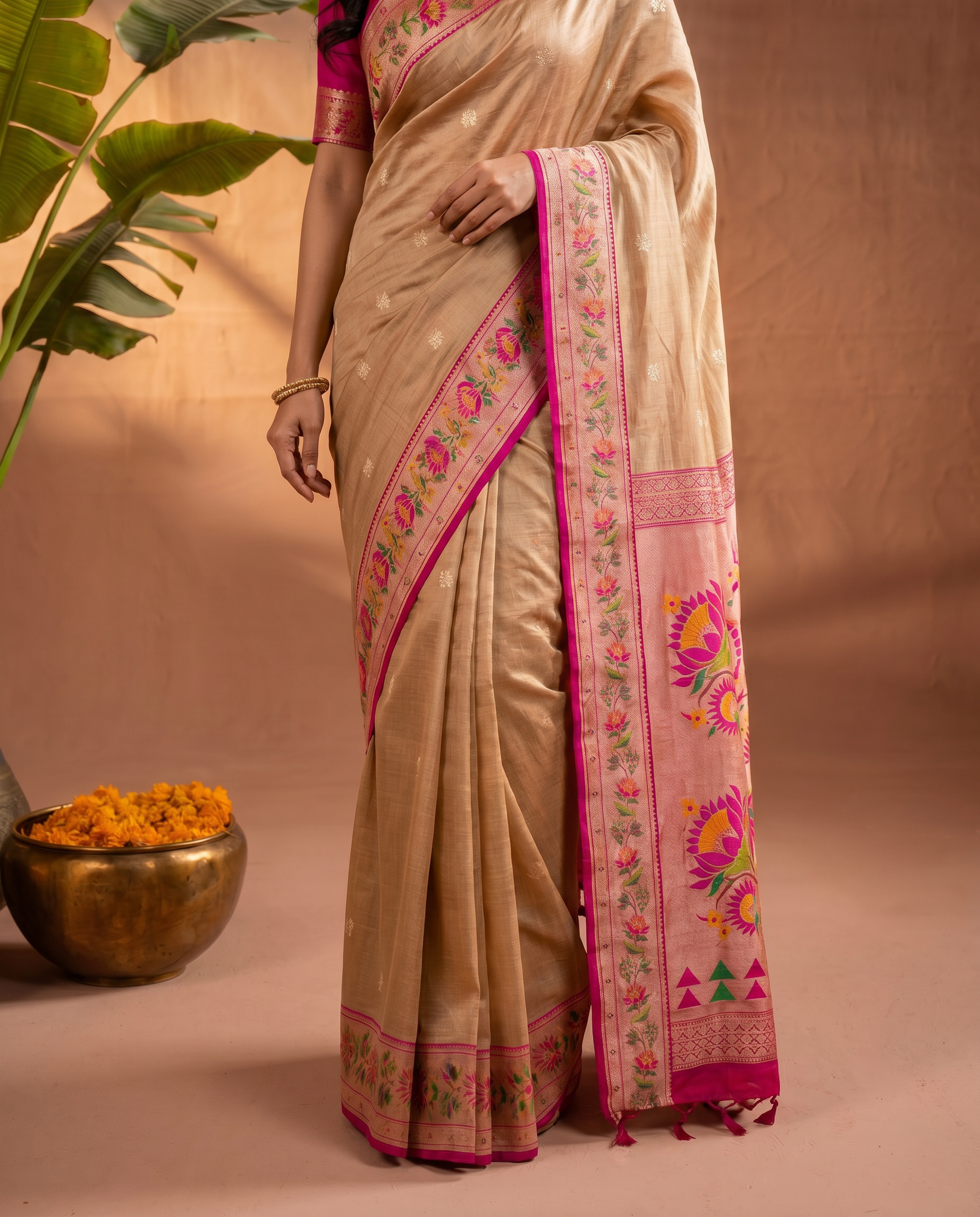 Lotus Pure Banarasi Silk Saree - output 4 - 05 lower closeup