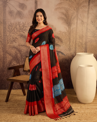 Mira Marshmallow Tone Festive Saree with Soft Contrast Pallu