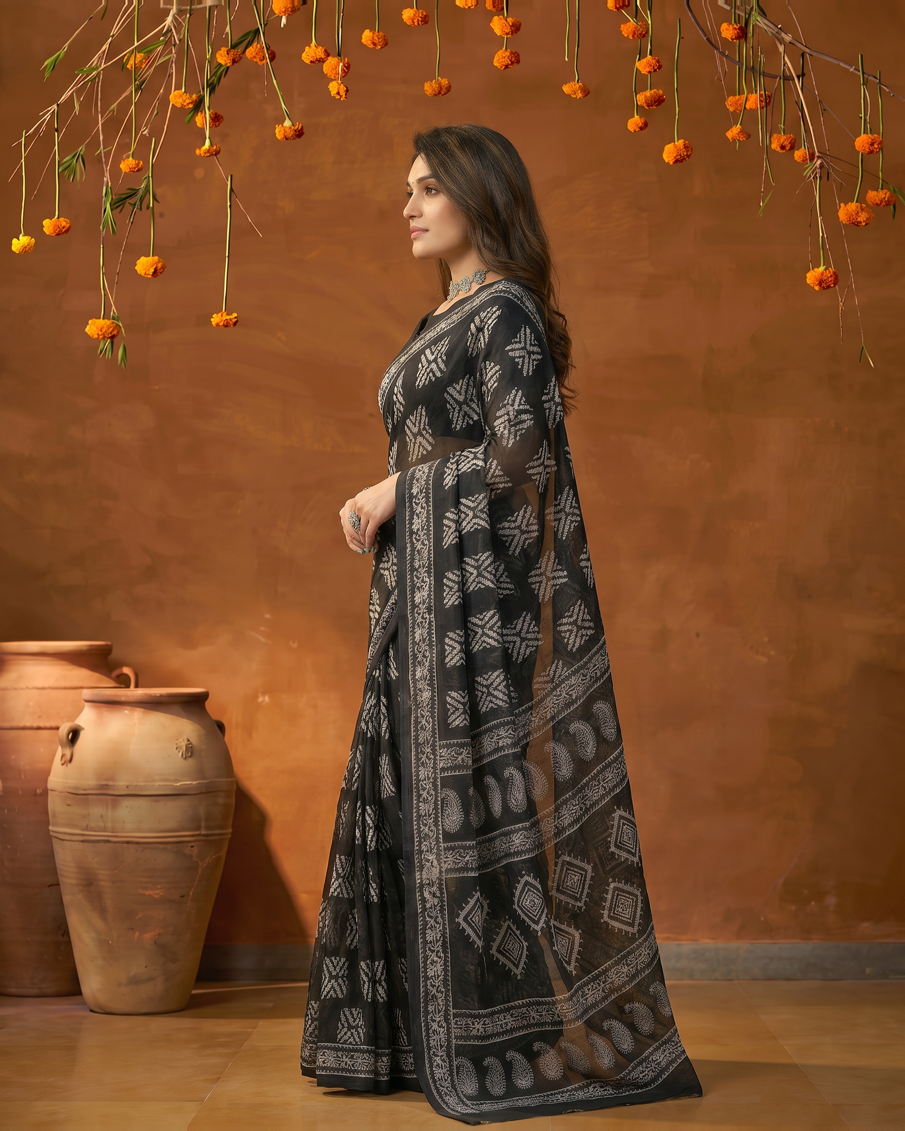 Monochrome Heritage: Highlights the classic black and white color palette. - Black - side