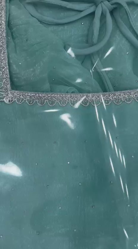 Elegant Sky Blue Salwar Suit with Dupatta