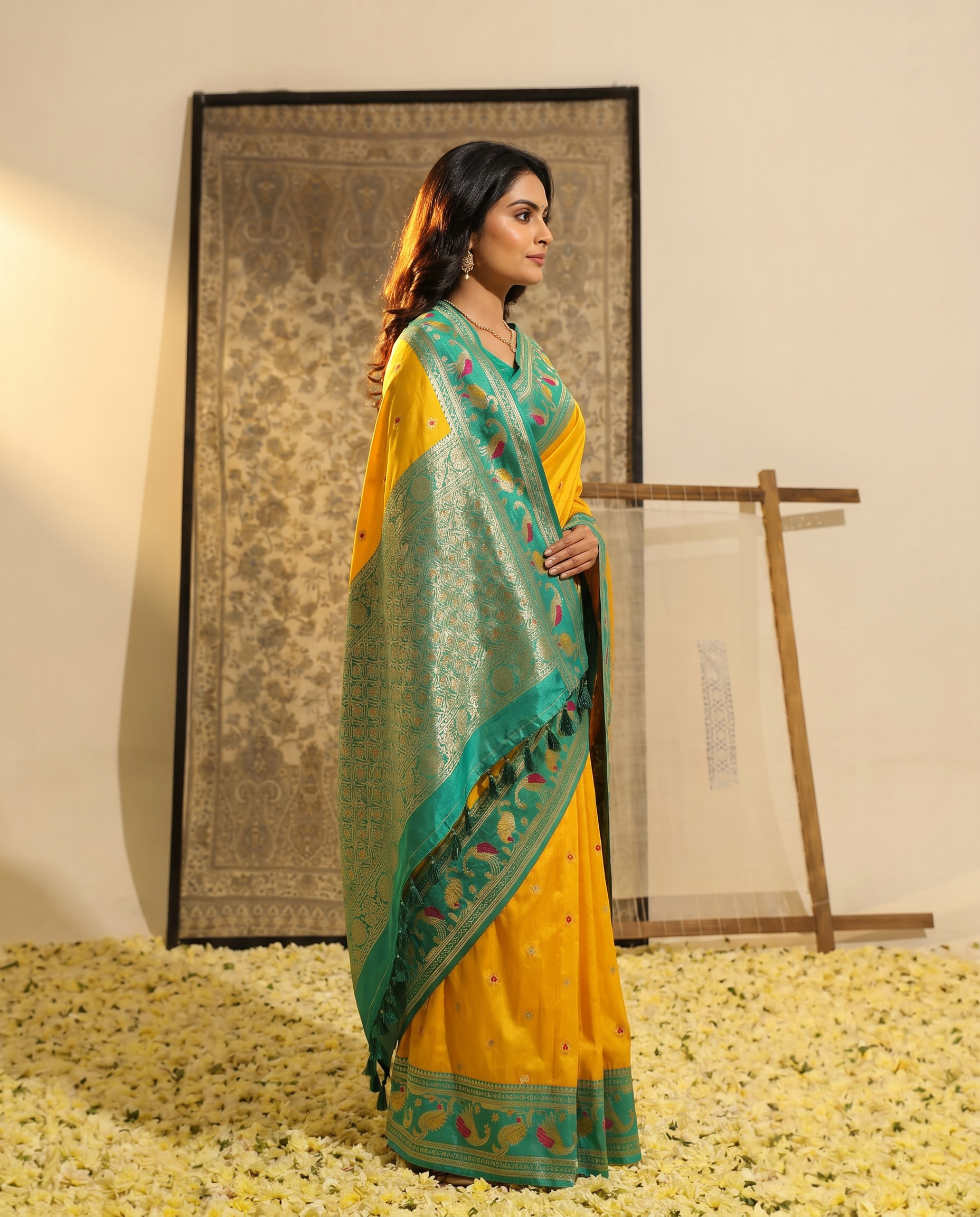 Priyamani Pure Banarasi Silk Saree - output 1 - 03 side