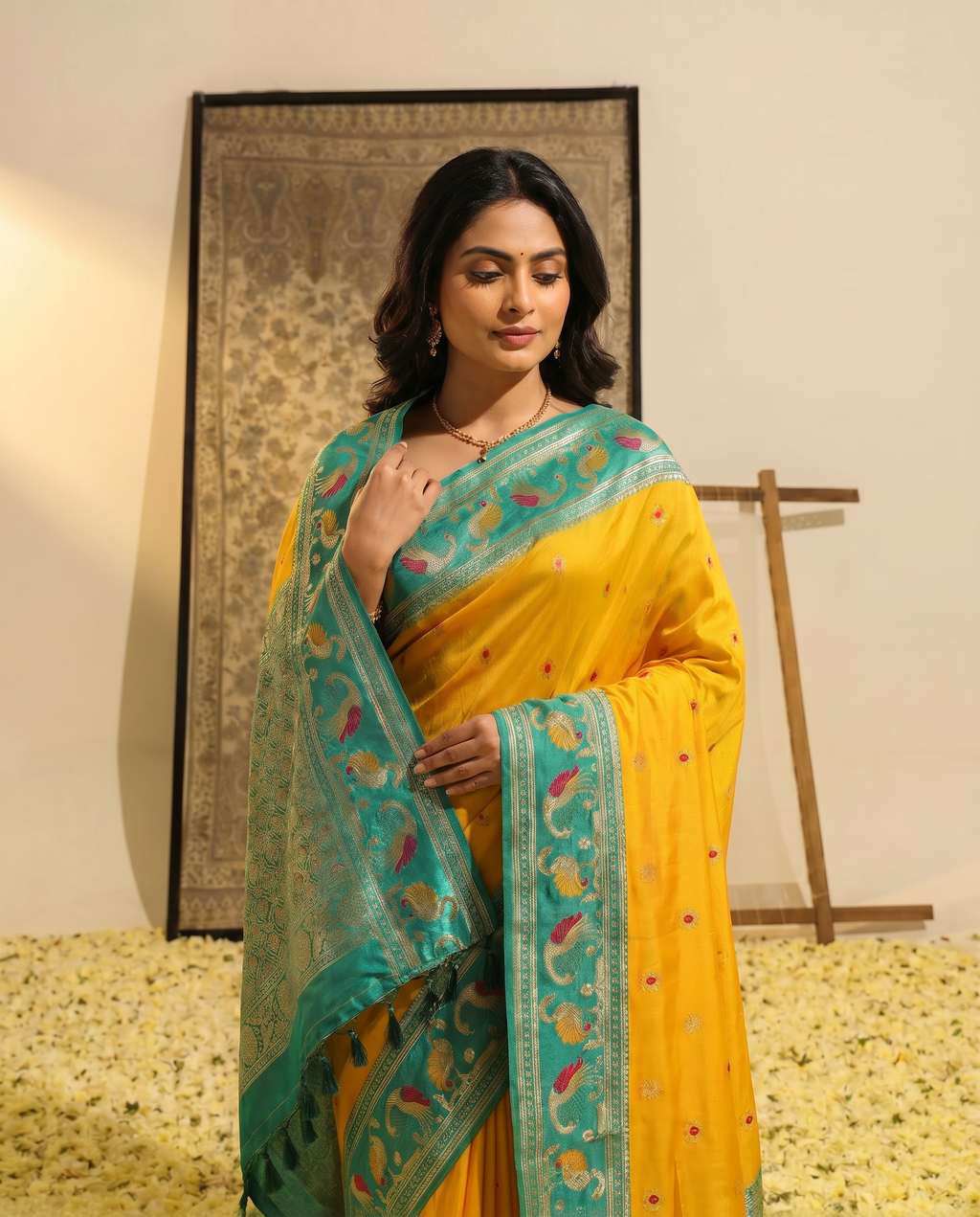 Priyamani Pure Banarasi Silk Saree - output 1 - 04 upper closeup