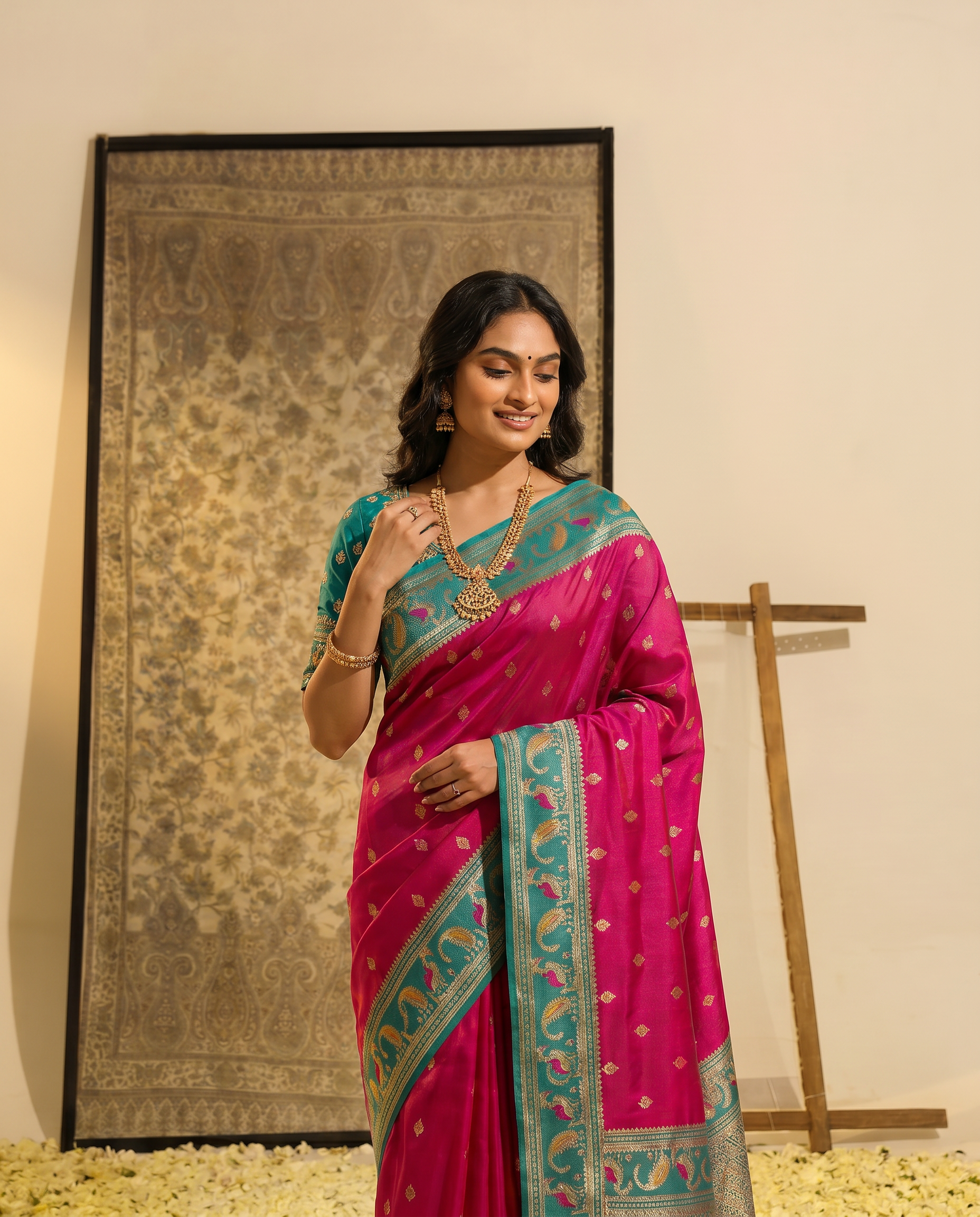 Priyamani Pure Banarasi Silk Saree - output 4 - 04 upper closeup