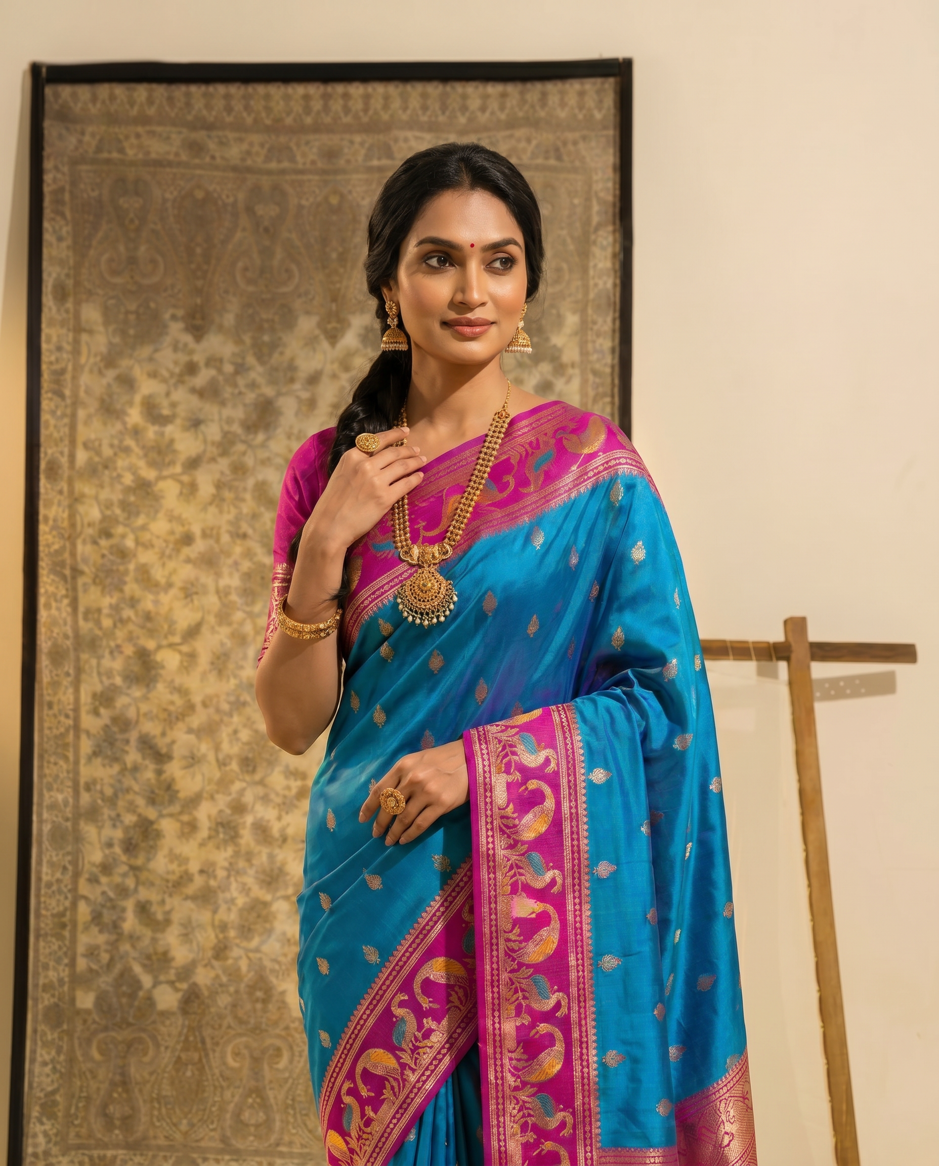 Priyamani Pure Banarasi Silk Saree - output 5 - 04 upper closeup
