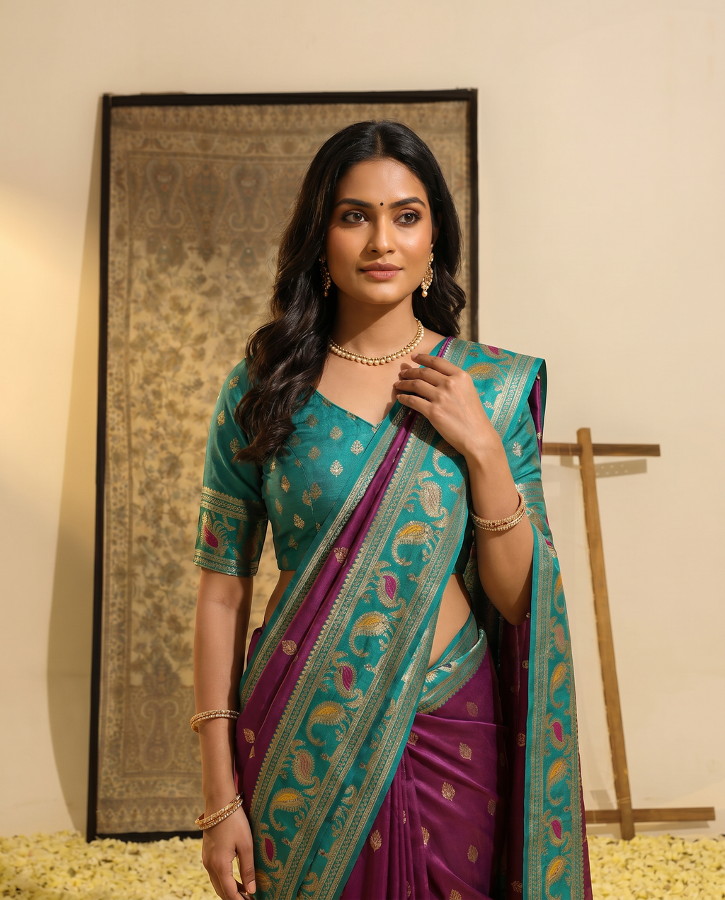 Priyamani Pure Banarasi Silk Saree - output New folder - 04 upper closeup