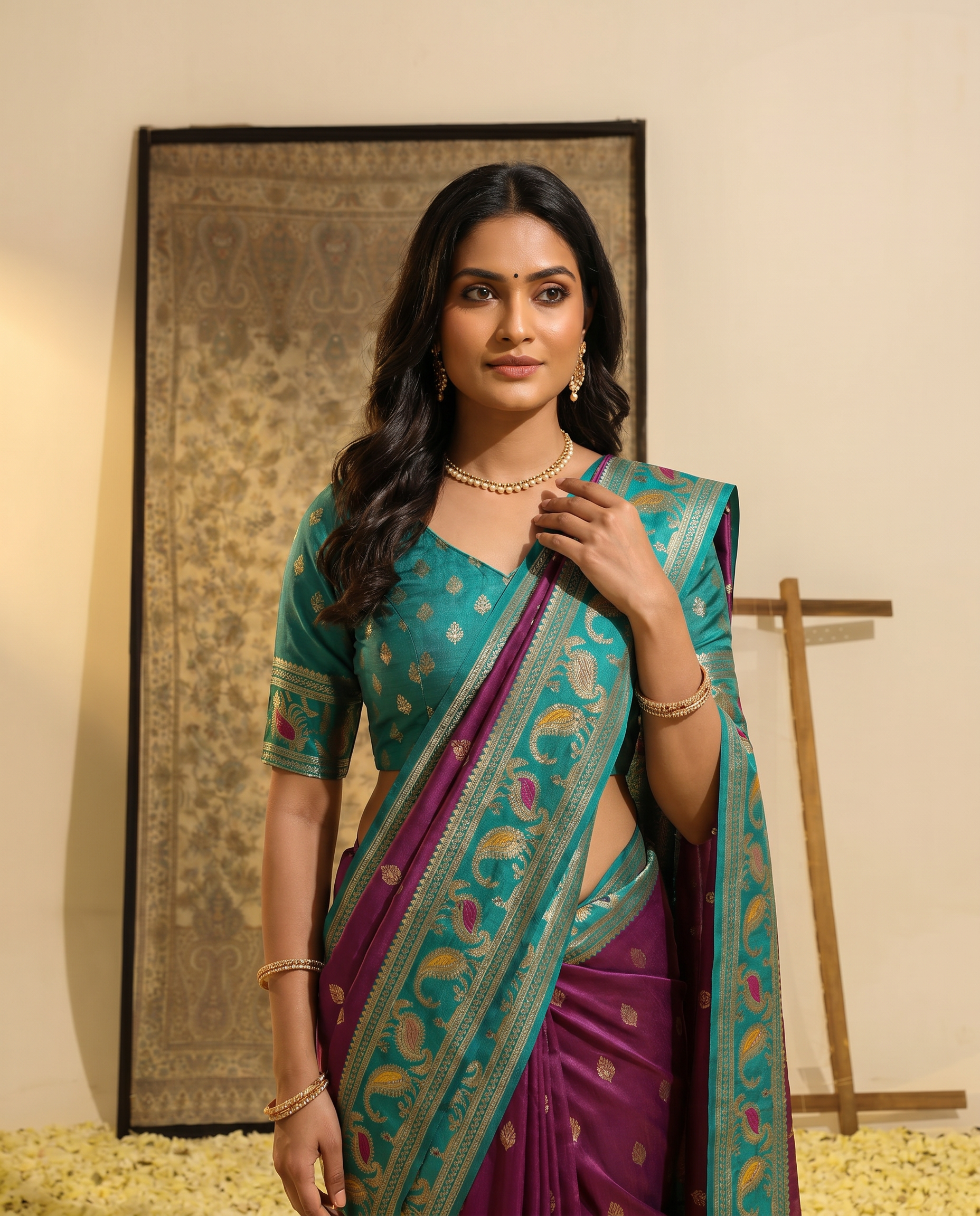 Priyamani Pure Banarasi Silk Saree - output New folder - 04 upper closeup