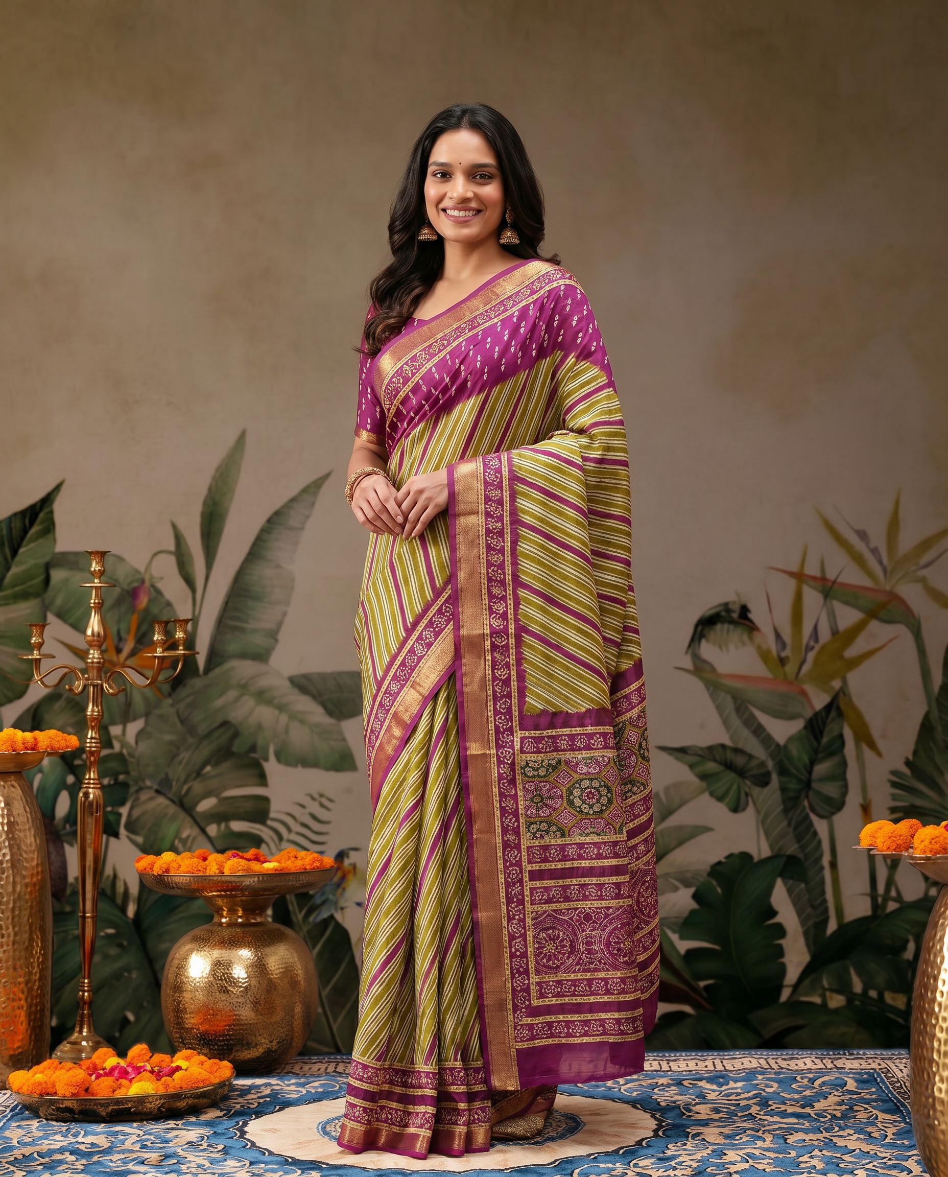 Vibrant Orange Printed Pure Cotton Saree with Traditional Patterns - output 1 - 02 hero