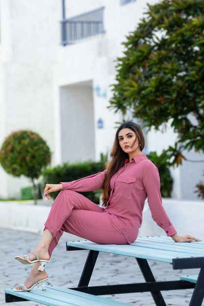 Crinkle Cotton Western wear Co ord Set