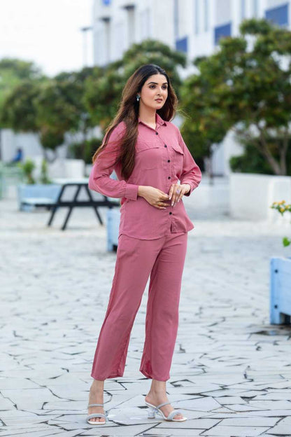 Crinkle Cotton Western wear Co ord Set