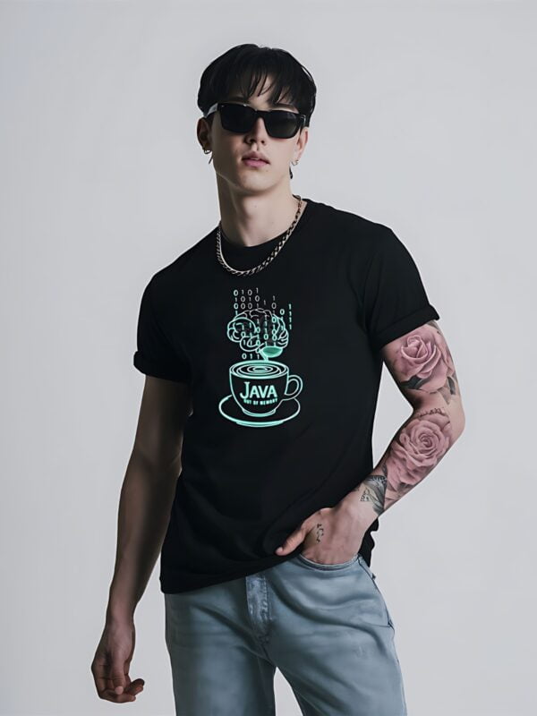 Classic Black Printed Men's T-Shirt