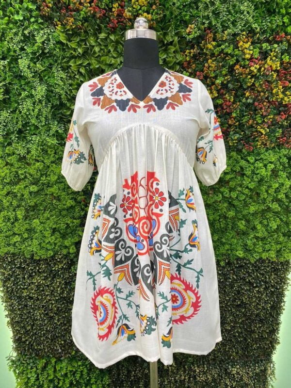 Women`s One Piece Dress Magic Cotton with Printed Work - Image 6