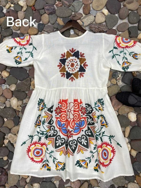 Women`s One Piece Dress Magic Cotton with Printed Work - Image 4