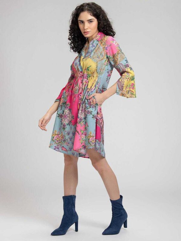 Women`s Western Wear One Piece Dress Muslin Cotton - Image 2