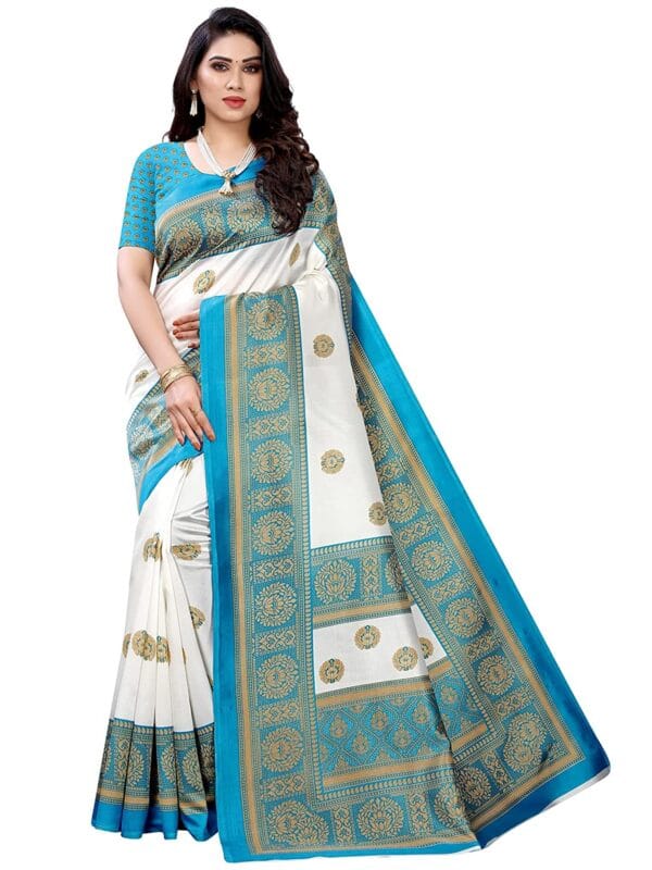 Art Silk Traditional SkyBlue Saree