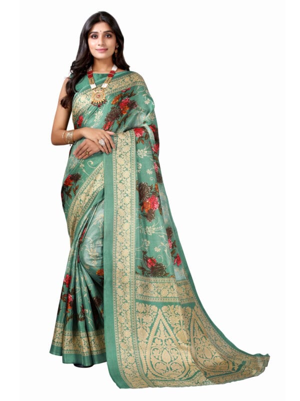 Art Silk MintGreen Saree