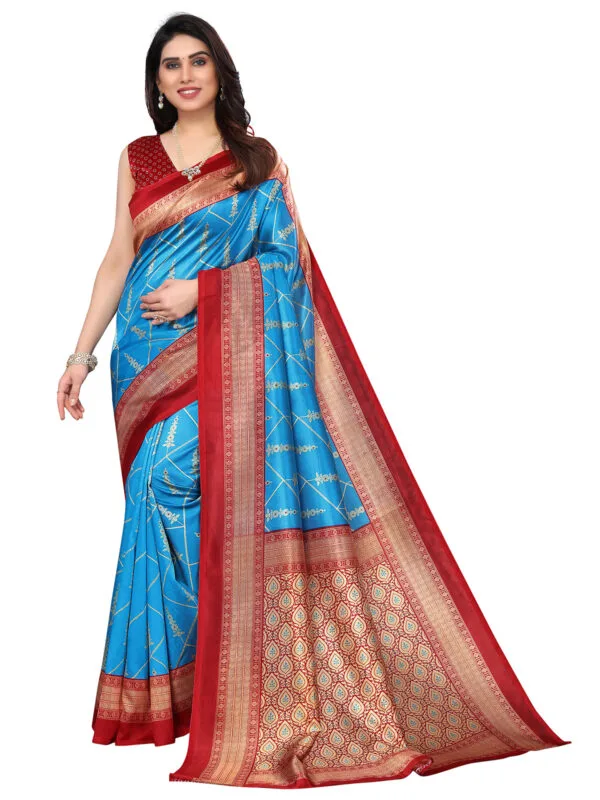 Art Silk Traditional Maroon Saree