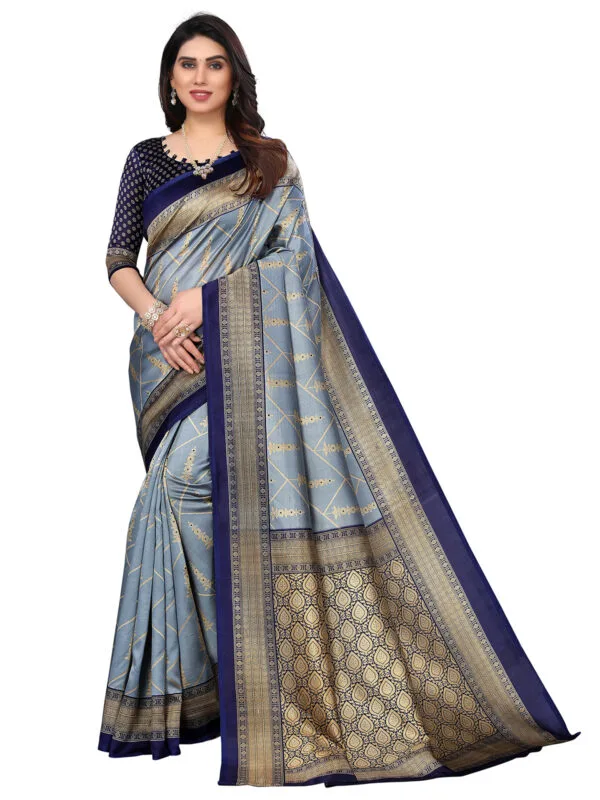 Art Silk Traditional NavyBlue Saree